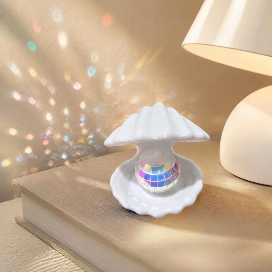 Cute Animal Ornament Disco Snail Figurine, Retro 70s Ball Table Statue, 3D Boho Room Accessories Glitter Mirror for Home Office Desktop Shelf