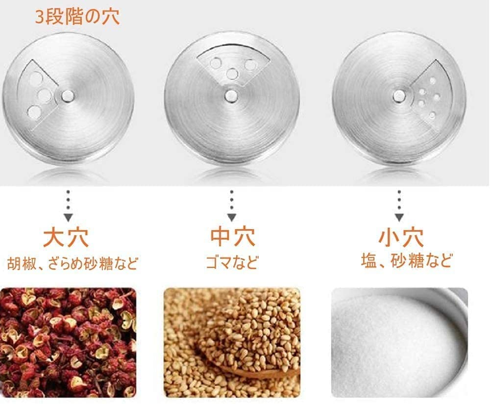 Morningplace Stainless Steel Seasoning Tins, Seasoning Jar Set with Salt, Pepper, and Sugar Shakers, Perfect for the Kitchen (Set of 6)