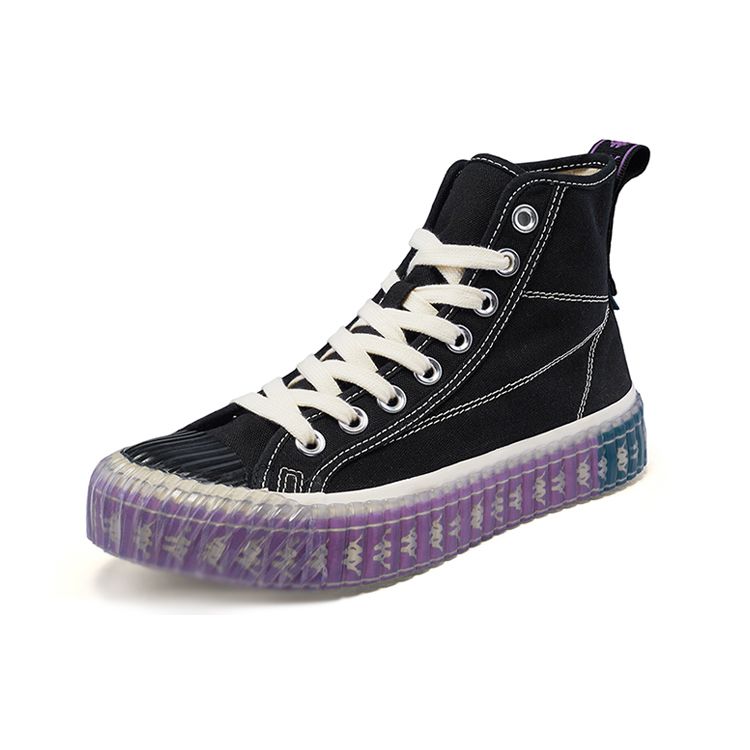 Kappa Logo Lightweight High-Top Skate Shoes Unisex Sneakers Black K0AW5VS50D-990