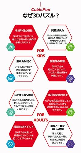 ASSYME Kit d'Artisanat Puzzle 3D Ventilateur Cubique, Design Château d'Osaka, Pas de Colle ni d'Outils Nécessaires, MC175h