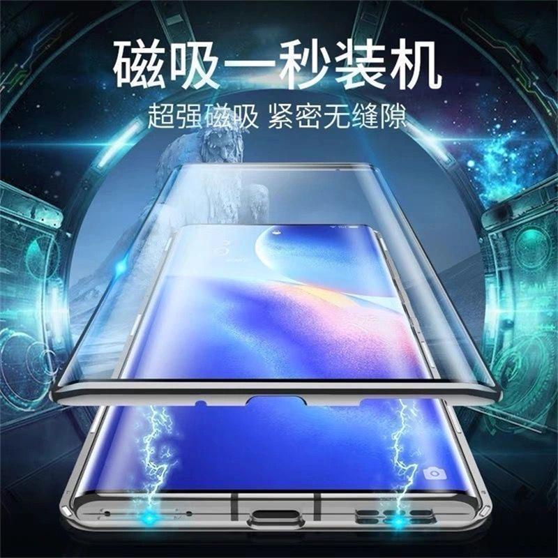 Coque Intégrale 360 Pour Realme GT 6 6T GT6 T Neo 6 SE 5G Double Face Adsorption Magnétique Métal Verre Trempé Housse de Protection pour Téléphone