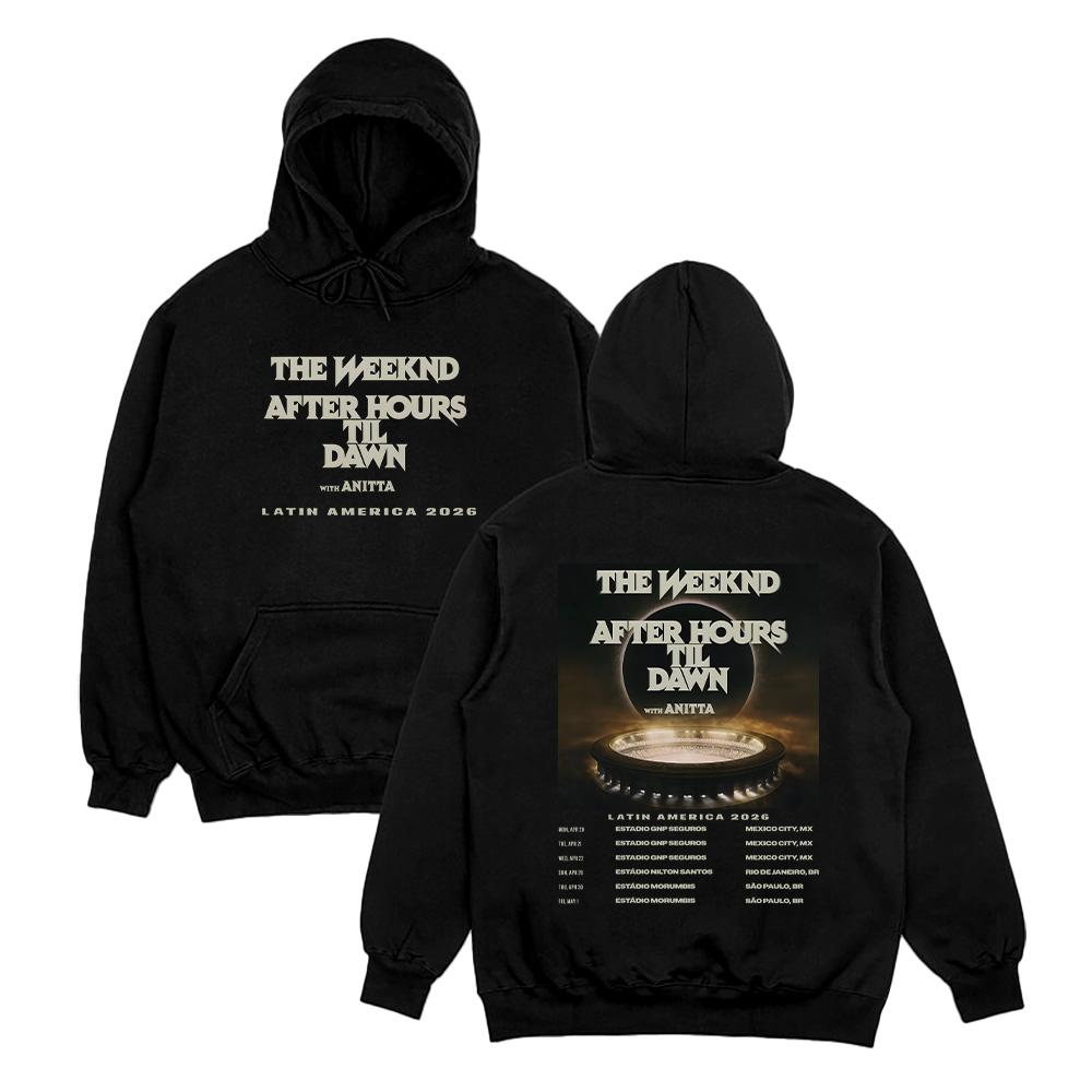 TheWeeknd Latin America 2026 Tour Hoodies Graphic Clothing Hip Hop Gothic Unisex Streetwear Long Sleeve Sweatshirt Hoody Y2K