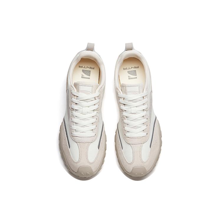 New Anta HERITAGE Anti Slip Wear Resistant Low Top Sports Casual Shoes Men's White Gray 112218856-1
