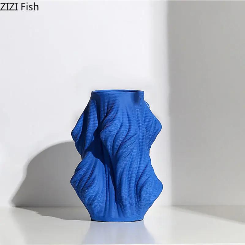 Creative Ceramic Vase Desk Decoration Artificial Flowers Decorative Flower Arrangement Room Aesthetics Decor Floral Vases