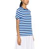 Polo Ralph Lauren Striped Pattern Embroidered Loose Round Neck Short Sleeve T-Shirt Women Tops Dark-Blue 211924295-001