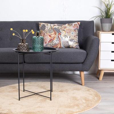 444243 House Nordic Side Table Anne 47 Cm Round Black