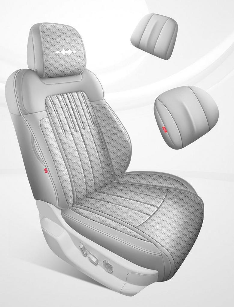 Titanium 7 Perforated Leather Car Seat Covers 2025 - Max Version for 200KM Two-Wheel Drive, Breathable & Full Coverage
