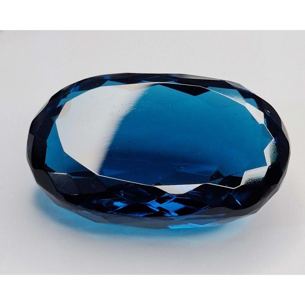 Blue Indicolite Tourmaline Lab Created 120-122 Ct Oval Cut Stunning Gemstone