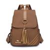Fashionable Soft Leather Large-capacity Travel Backpack, Dual-purpose Single-shoulder Schoolbag Casually
