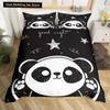Panda King Full Bedidng Set Kids Romantic Bedding Set Cartoon Animal Duvet Cover Bicycle Balloon Dragonfly Polyester Quilt Cover