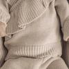 Autumn & Winter Baby Girls Long-Sleeved Sweater and Pants Set with Ruffle Knit Cardigan, Outerwear & Headband, European & American Style