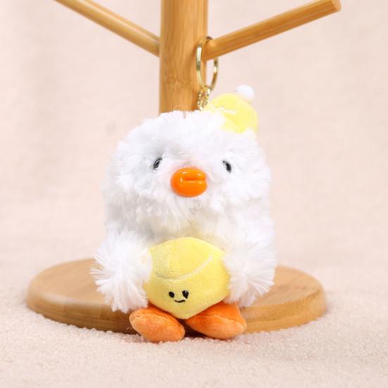 Baseball Duck Keychain Couples Plush Toy for Bags Backpacks Soft Stuffed Animal Keyring