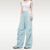 Nylon Quick-drying Sweatpants Women's Summer New High-waisted and Thin Drawstring Leggings Casual Wide-leg Overalls