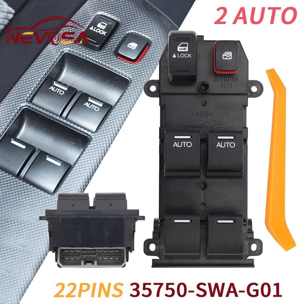 2 Auto For Honda ight 2010-2014 Honda CRV 2008 2009-2011 LHD Electric Power Window Control Switch 35750-TM8-G11 35750-SWA-G01 2 AUTO CRV 2008-11