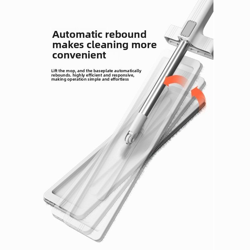 Self-Cleaning Squeeze Mop 360° Rotatable Flat Floor Mops Lazy Mop Microfiber Mop Floor Cleaning Supply for Living Room Bathroom