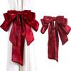 2Pieces Elegant Large Bowknot Curtain Holdbacks Straps Window Drapery Tiebacks Clips Wedding Accessories Decoration