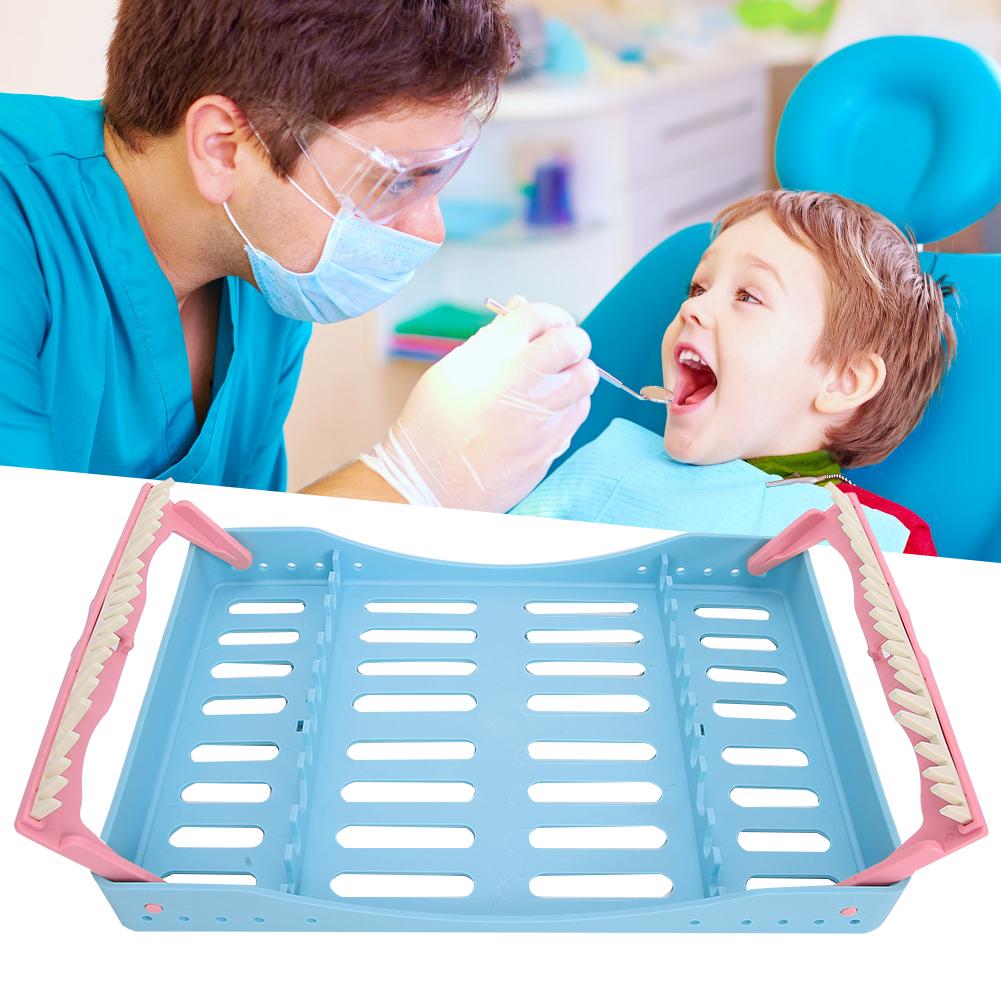 Dental Surgical Sterilization Box Disinfection Tray Sterilization Box RackBlue