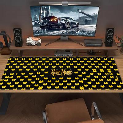 Wutang Clan Custom Name Large Size Mouse Pad Large Gaming Table Cushion Non-slip Laptop Tablet Big Mousepad XXL Mat Mini PC Playmat With Lock Edge