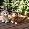 Big Eyed Golden Monkey Plush Long Tail Brown Monkey Dolls Baby Toy Monkey Stuffed Toy  Kids Toy