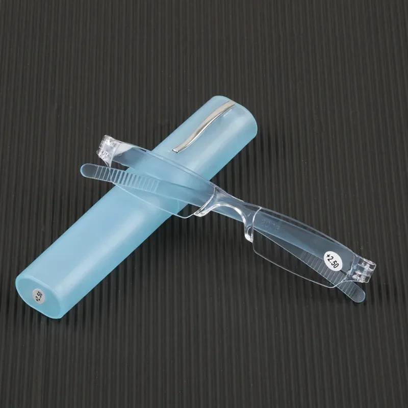 Pen Holder Reading Glasses Resin Lens Ultralight Presbyopia Eyeglasses Portable Men And Women Unisex Diopter +1.0 1.5 2.0 To 4.0