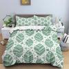 Boho Chic 3D Design Floral Leaves Bedspread Cover Microfiber Fabric Abstract Geometric Pattern Style Bed Cover Package King Size Full Queen Dimension