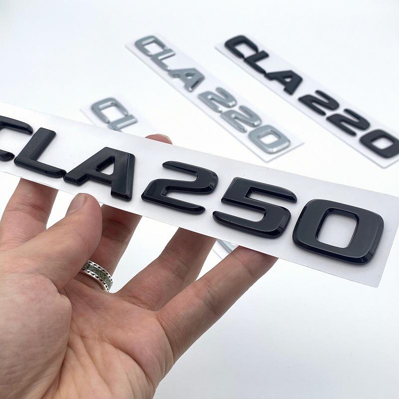 3D-bokstäver CLA180 CLA200 CLA220 CLA250 CLA260 4Matic ABS-emblem för Mercedes Benz C118 W117 Bilskärm Bagagelucka Bakre Logotypklistermärke