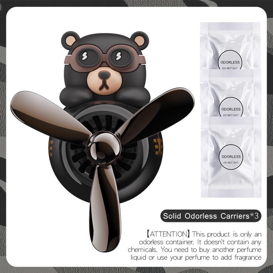 No Perfume DIY Fragrance Pilot Dog Car Air Freshener Rotating Plane Ornament Vent Aroma Diffuser Decoration Accessories Cool Fun
