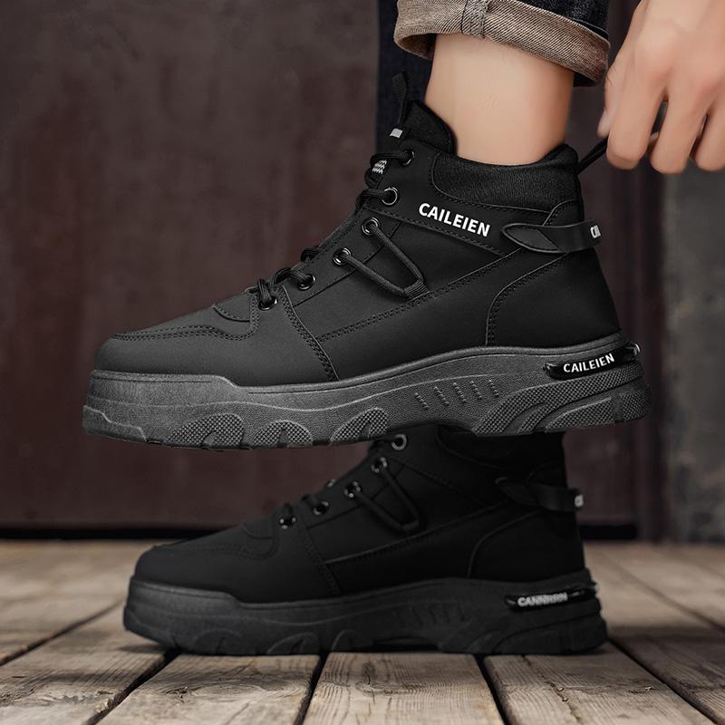Herren Neue Rutschfeste Campingschuhe Modische und Vielseitige Herrenstiefel im Britischen Stil Outdoor-Reiseschuhe