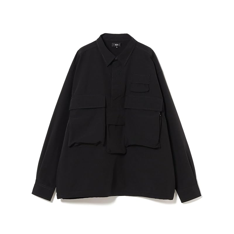 

[Beams] L/S shirt action pullover shirt men s BLACK M
