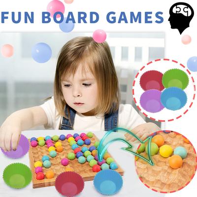 Wooden  Games Set Dots Beads Board Games Toy  Clip Beads Puzzle