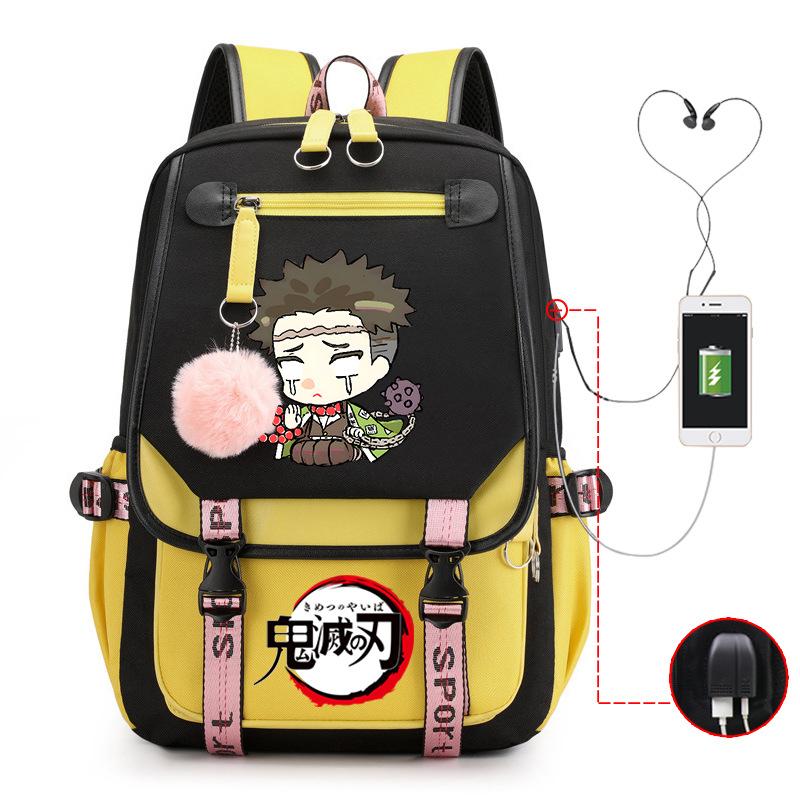 Demon slayer ghost extermination column student schoolbag junior high school student primary school student middle school student backpack