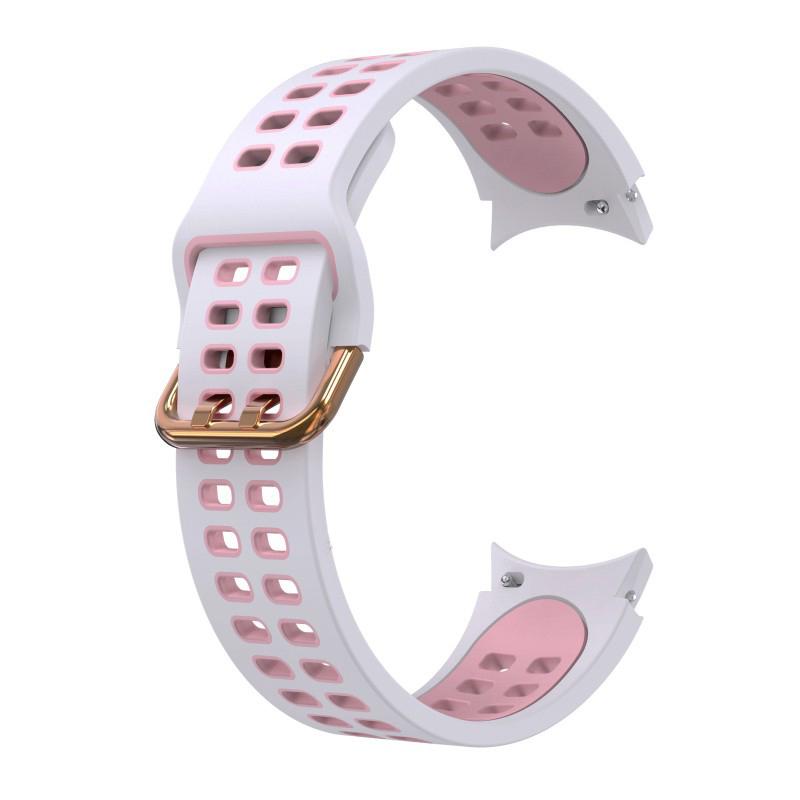 Two-color Silicone Strap for Samsung Galaxy Watch 7/6/Classic/5/4 44mm 40mm 47mm 43mm/5 Pro 45mm Bracelet Watchband Accessories