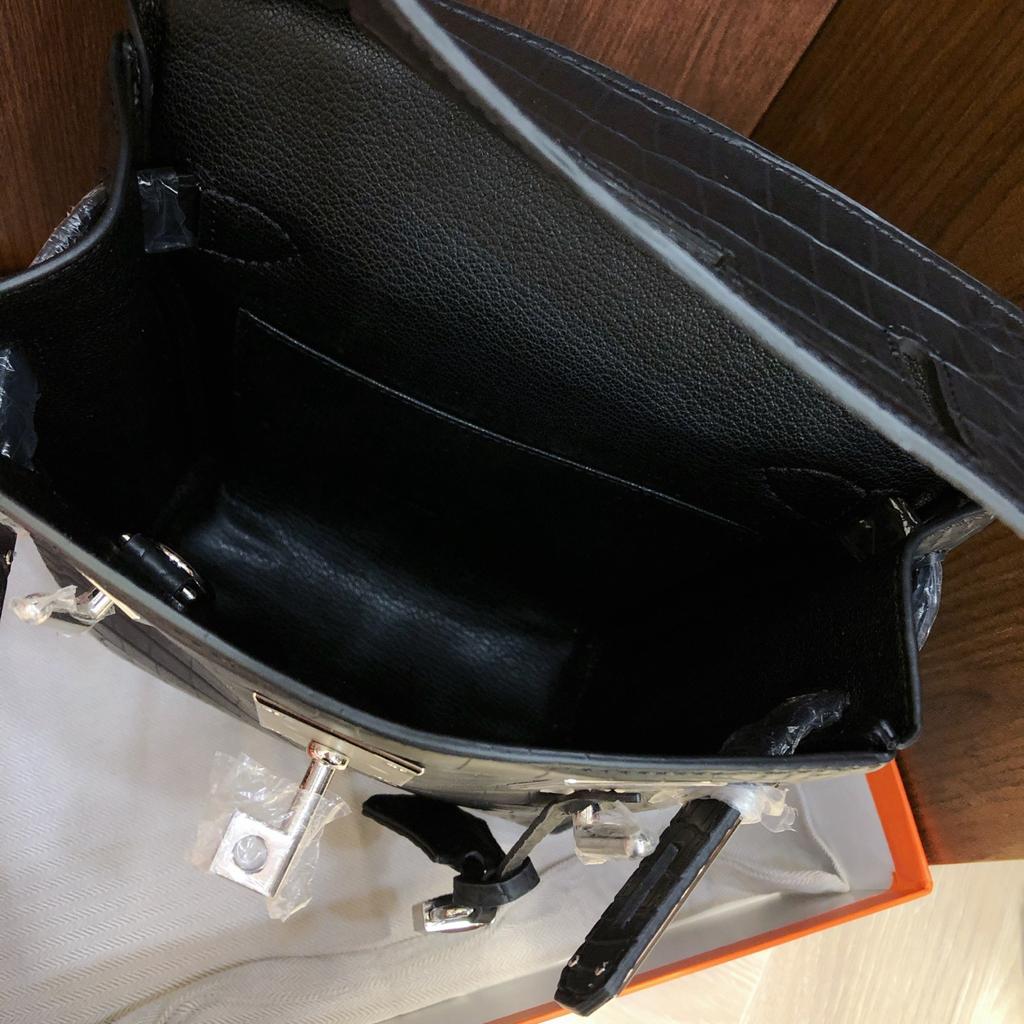 New first-layer cowhide matte crocodile pattern breast bag unisex backpack genuine leather Keli shoulder messenger bag