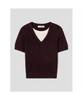 8SECONDS Layered V-Neck Pullover Purple