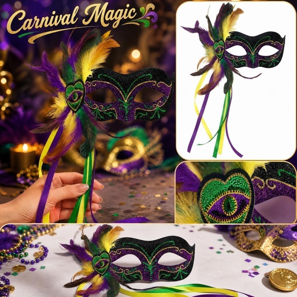 Heart-shaped for Masquerade Party Costume Decoration