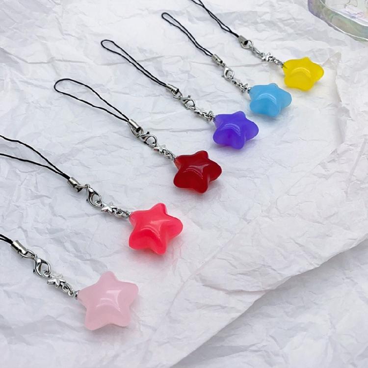 Handmade Keychain Colorful Star Pendant Phone Chain Charm Strap for Women Girl