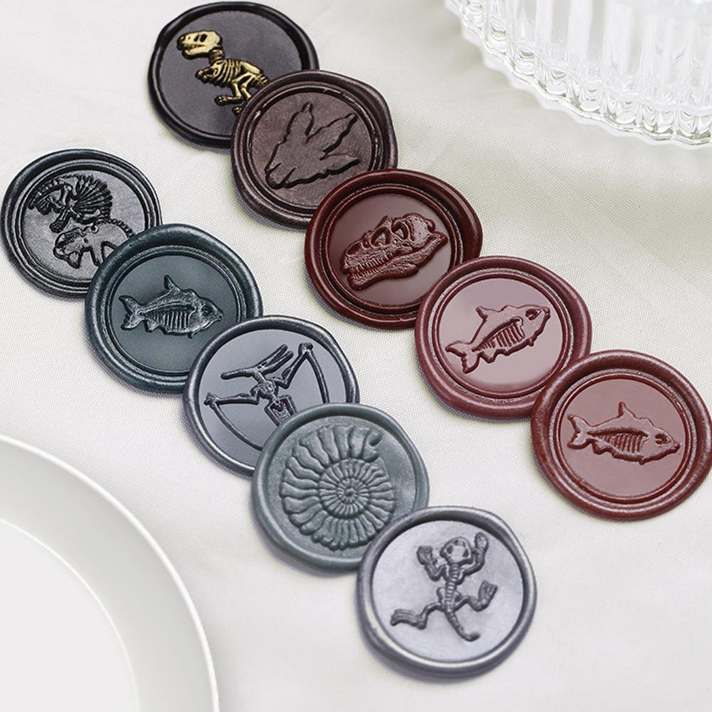 Cretaceous Fossil Sealing Stamps Head Dinosaur Fossil Wax Sealing Stamp For Scrapbooking Invitation Envelope Decoration