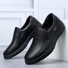 Leather Shoes Men's Leather Business Leisure In the Elderly Soft Sole One Pedal Men's Shoes Spring and Autumn New Cowhide Dad Shoes