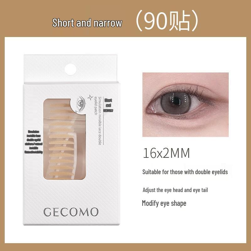 GECOMO Invisible Seamless Eyelid Tape - Natural Thin Big Eye Beauty Makeup Tool for Double and Swollen Eyelids.