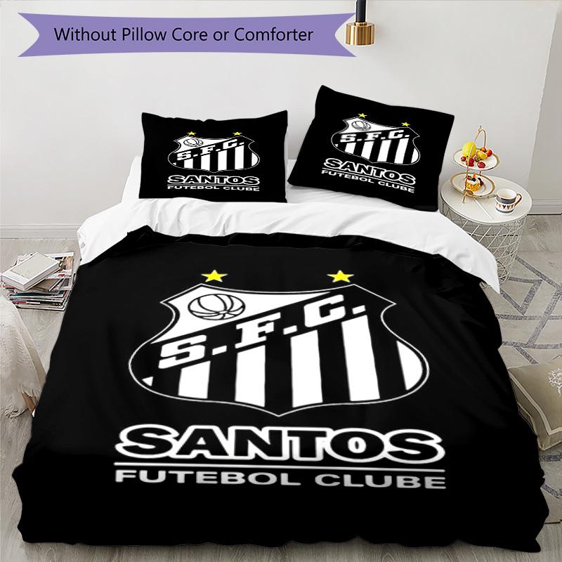 Powerful Football Crest Design Printed Pattern Duvet Cover Set – includes 1 duvet cover and 2 matching pillowcases Bedroom decor Christmas gifts