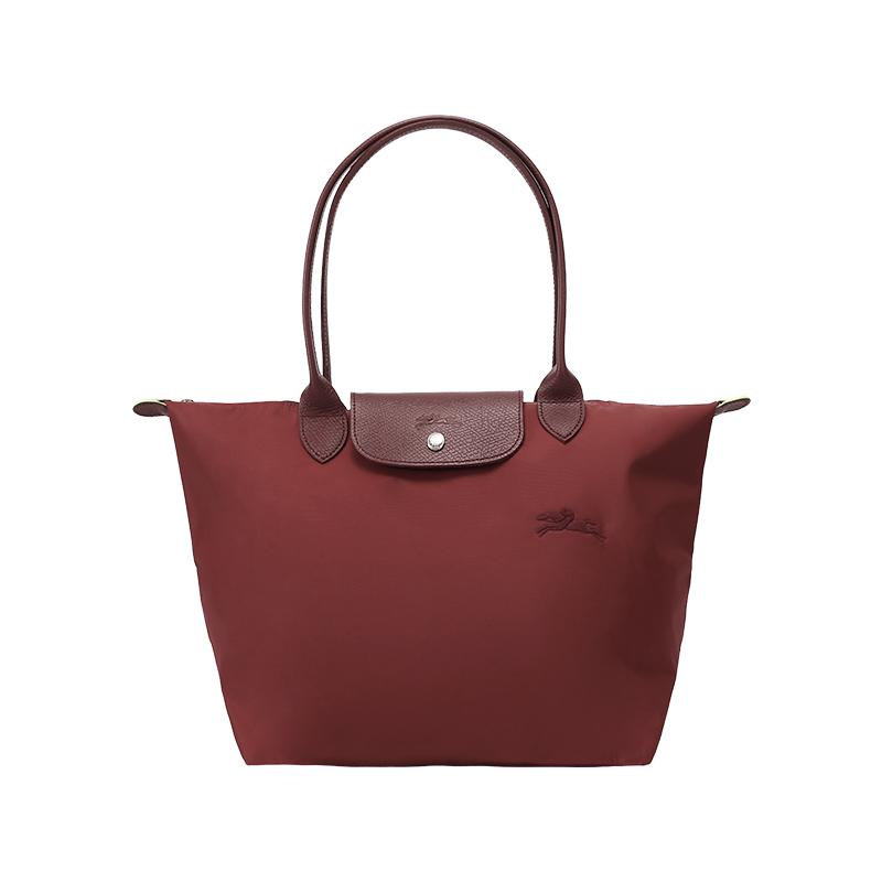 

Longchamp Le Pliage Green Brand Logo Long Handle Foldable Tote Bag Shopping Handheld Outdoor Bag Recycled Canvas Shoulder Bag Medium 2605919P98 Basic Set (Bag)