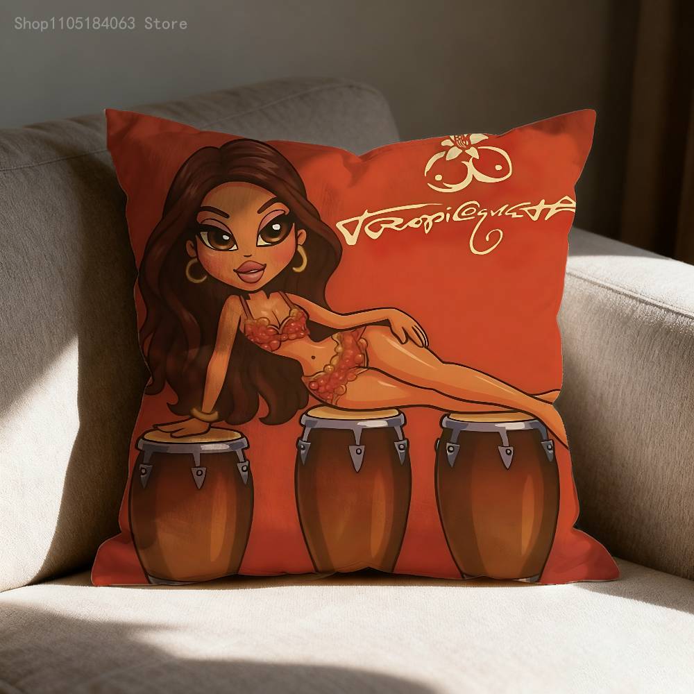 Manana Sera Bonito K-Karol G Pillow Case For Sofa Decor Car Office Room Printing Cushion Cover Decorations and Protector