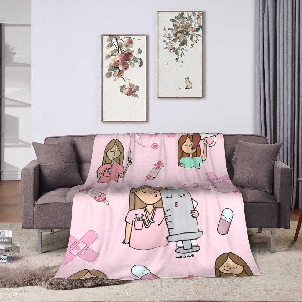 Super Warm Blanket Travel Office Medical Nurse Doctor Throw Blanket Flannel Bedspread For Bedroom Novelty Sofa Bed Cover