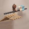 Walnut Wood Walnut Wooden Towel Bar Space Aluminum No Hole Towel Bar  Bath towel