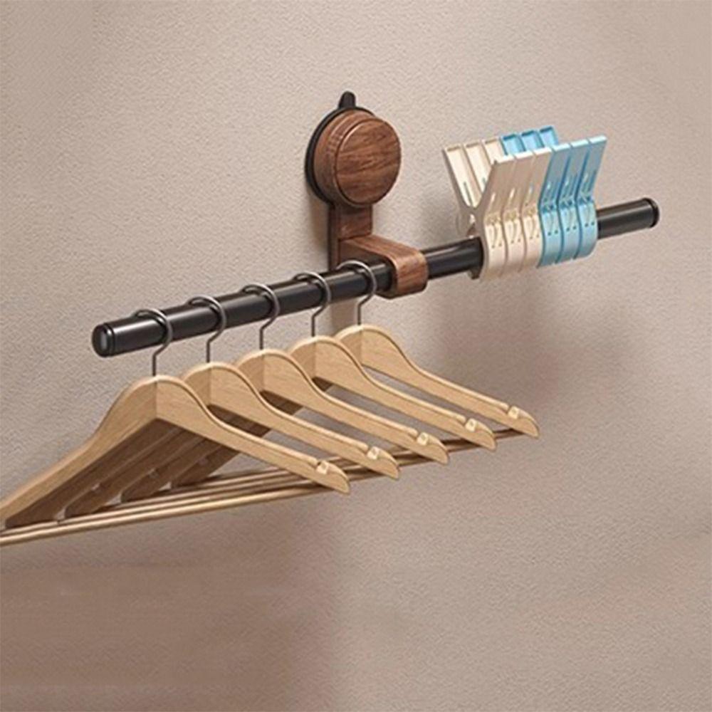 Walnut Wood Walnut Wooden Towel Bar Space Aluminum No Hole Towel Bar Bath towel