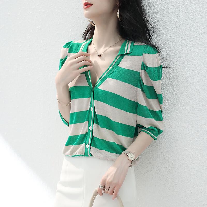 

Firstview Women s Short Sleeve Knitted Cardigan F