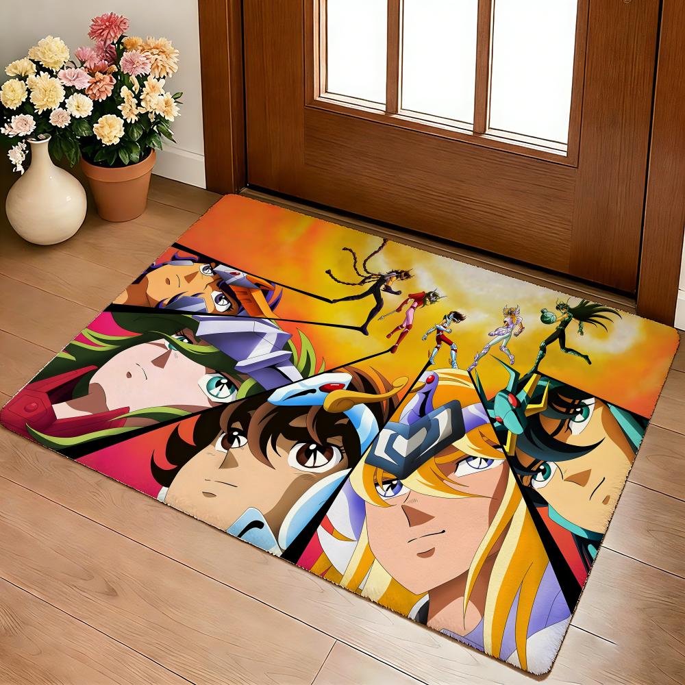 Hot Anime S-Saint Seiya Floor Mat Cozy Flannel Soft Thick Non-Slip Mat For Living Room Bedroom Kitchen Decor Rugs