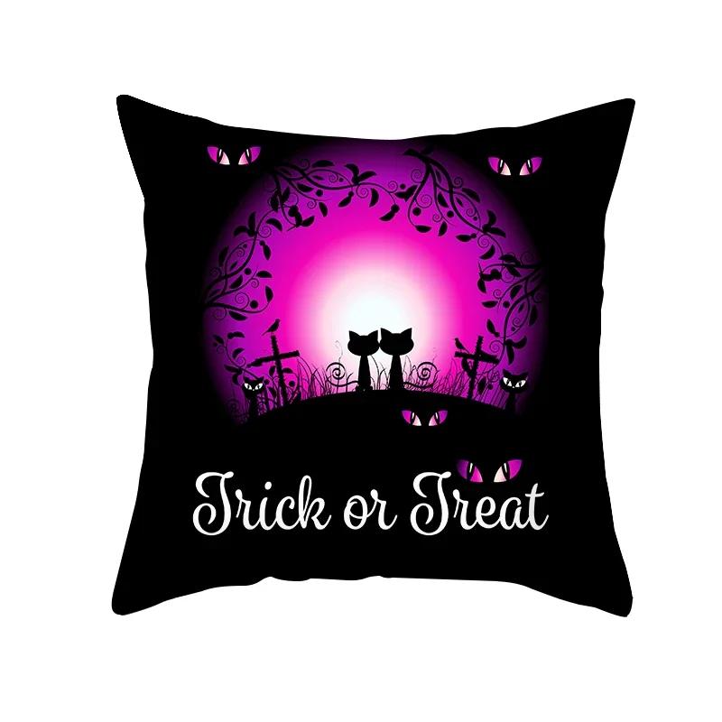 Home Decor Halloween Pumpkin Cushion Cover Trick or Treat Farm Print Sofa Cushion Cover X Funda De Almohada