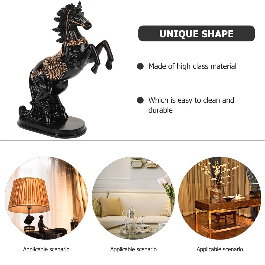 Of Painted Horse Christmas Ornaments Statues Figurine Animal Standing Model for Home Simulation Decoration