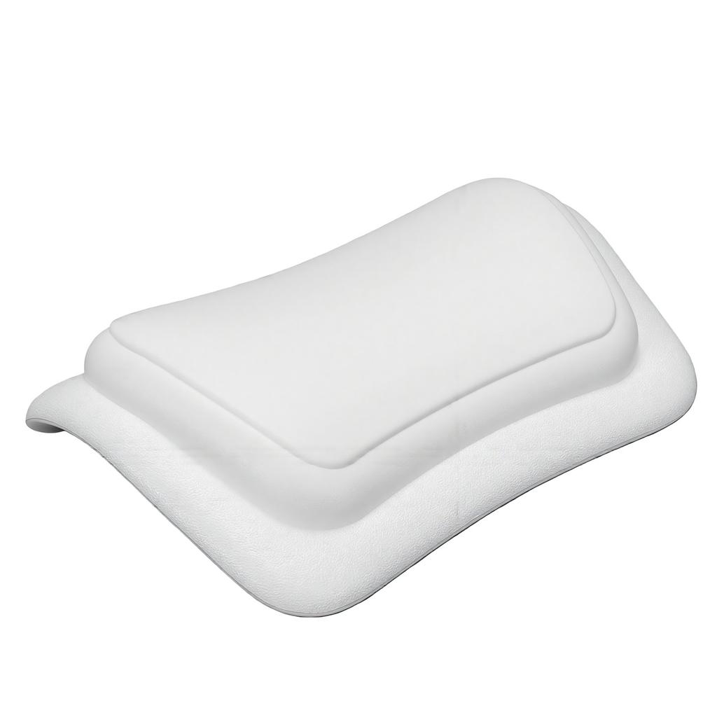 Bath Pillow High Elastic Soft Relaxing Portable Bathtub Pillow for Arc Round Oval Tubs White Length 31cm Width 20cm